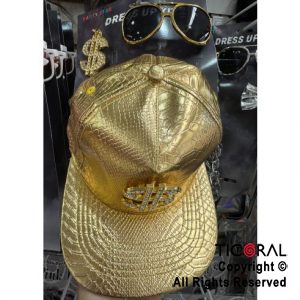 SET DISFRAZ LOOK M SOMBRERO ANTEOJOS Y COLLAR x 1